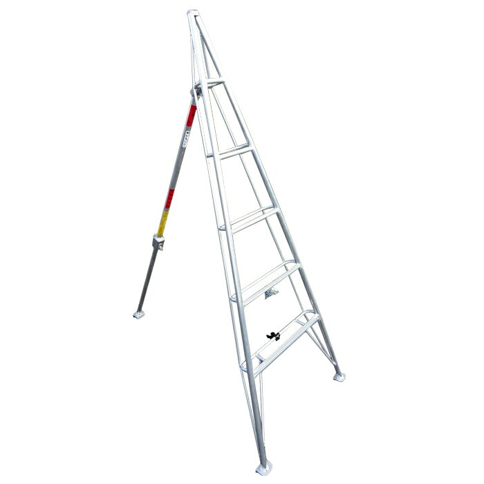 アルミ松葉型首振り三脚(支柱のみスライドタイプ) 受注生産 メーカー直送 代引不可 ナガノ NASU-4 ( 三脚 梯子 プロ用 アルミ製 A7000系 軽量 日本製 )