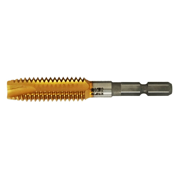 6角軸ポイントタップ(No.28-P) ステンレス対応 W1/2-12 4分 取寄品 大西工業 NO28P-W1/212 ( ネジ穴加工 ネジ山修正 つぶれたネジ ステンレス 鉄 アルミ 真鍮 インパクトドライバー )