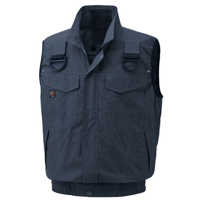 Rakuten - 空調風神服 フルハーネス用ベスト コットンブロード ※服地のみ チャコール 4Lサイズ 取寄品 サンエス KF91490G ( フルハーネス対応 ファン付作業服 風気路 UVカット )