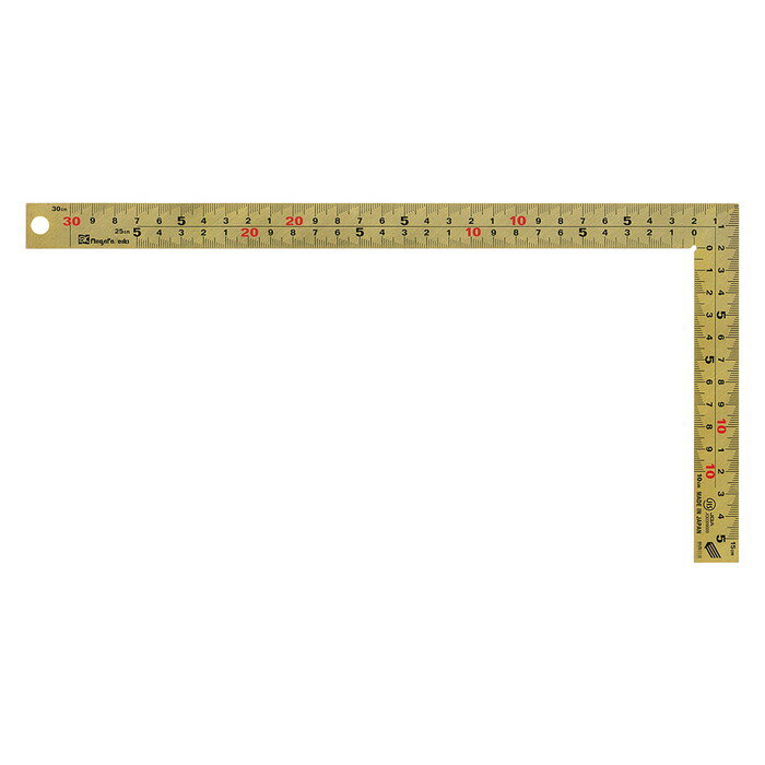 金鷲 金曲尺 30cm 快段目盛 厚手広巾 取寄品 新潟精機 GMT-30CKD ( 新潟SK PMSシリーズ 日本製 業物 曲尺 )