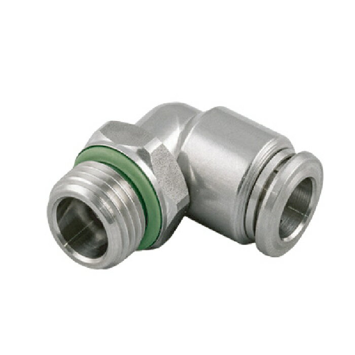 ハーフエルボ平行ネジ ワンタッチ継手 適用チューブ外径6 A(平行ネジ)G3/8 取寄品 アイグネップ社 POLP-0603 ( アイグネップ 継手 食品 飲料 )