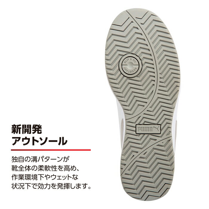 安全靴 エアツイスト2.0 ローカット 30.0cm グレー エアプレス ボールペン付 PUMA(プーマ) 64.218.0&BC-AP ( Heritage スニーカー ワーキングシューズ 安全シューズ 先芯入り JSAA A種 衝撃吸収 )