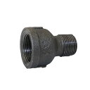 可鍛鋳鉄製 ねじ込み式黒継手 異径メスオスソケット (Rc×R)3/4 x 1/2 取寄品 フローバル RX-0604 ( 空調 消火 水 空気 蒸気 液体配管...