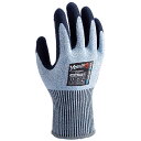 WONDER GRIP 耐切創手袋 YOROI461 天然ゴム ブルー杢(Lサイズ) 取寄品 ユニワールド WGYR3110 ( 土木 建築 鉄筋 仮枠 重機運転 荷役 運転 農業 林業 日曜大工 ガーデニング 荷物 引越 野外キャンプ )