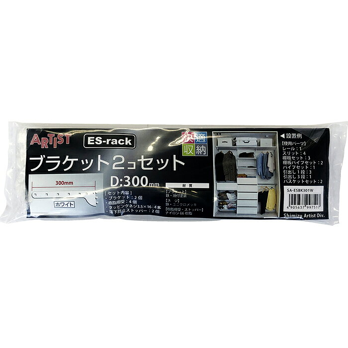 ARTIST ES-rack White ブラケットセット D300 取寄品 SMZ SA-ESBK301W ( 壁面収納 ...
