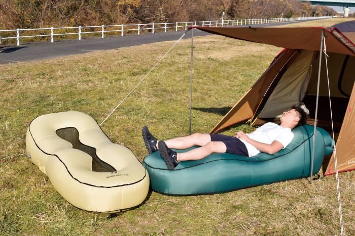 エアソファベッド アラジン オリーブグリーン 日動 ASB-01-OG ( 楽 リラックス アウトドア 防水 ゆったり )