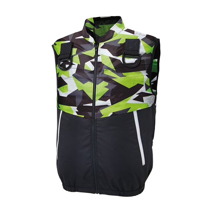 空調風神服 フルハーネス用ベスト グリーン 4Lサイズ ※服地のみ 取寄品 サンエス KF92382G ( coolingwe..