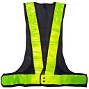 安全ベスト 反射材70mmタイプ 紺地/黄 キングサイズ 取寄品 ミズケイ 5917625 ( 安全 警備 保安 )