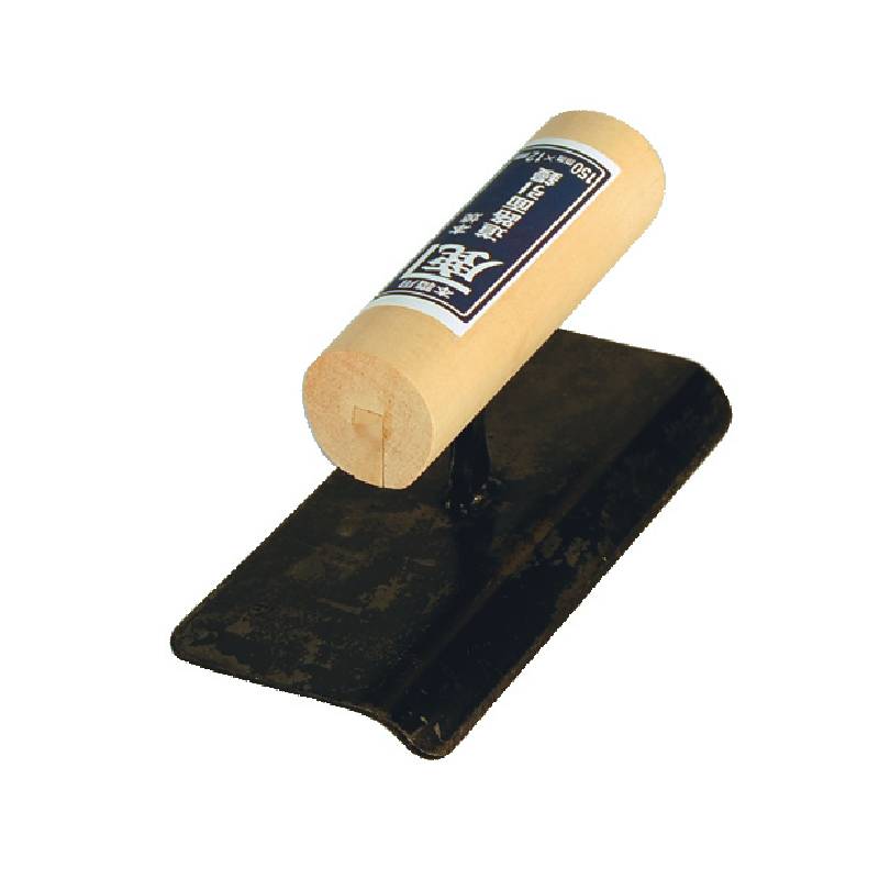 金鹿 中首 道路面引鏝 本焼 長さ：150mm／R面：9.0mm カネシカ 11630901511 ( 鏝 塗装 塗る 手作業 効率 丁寧 安全 )