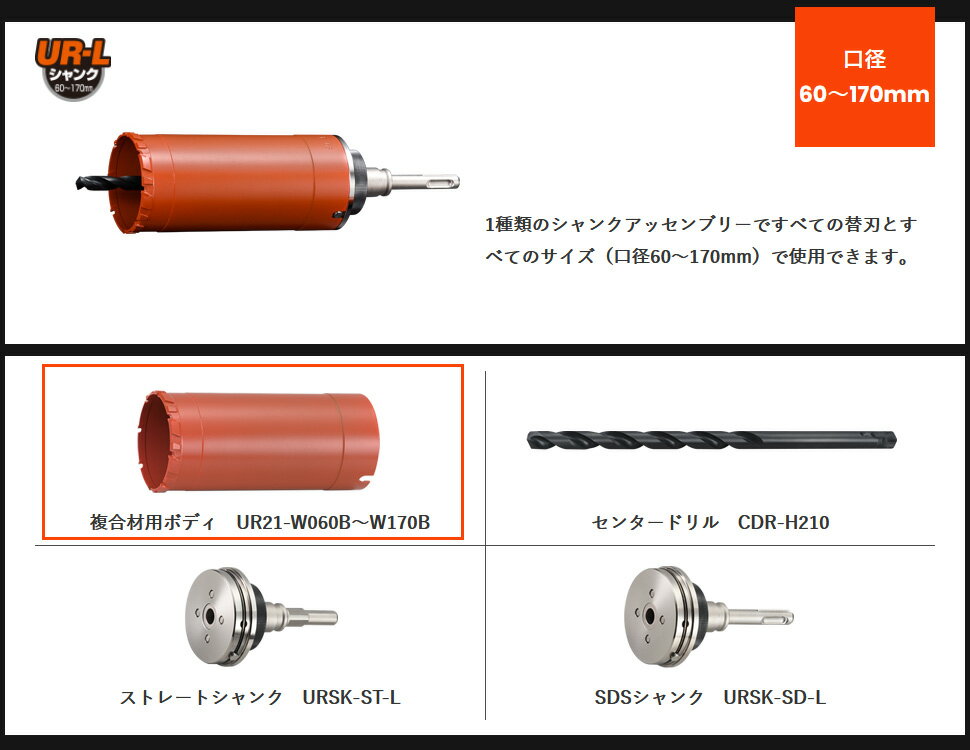 UR21 金属 木材用 ボディ 口径90mm UR-Wボディ リニューアル品 ユニカ UR21-W090B ...