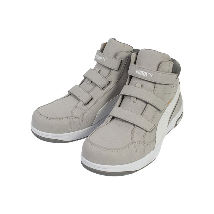 安全靴 エアツイスト2.0 ミッドカット 26.0cm H&L 面ファスナー グレー 中敷 インソール付 PUMA(プーマ) 63.206.0&20.450.0 ( Heritage ベルトタイプ ワーキングシューズ 安全シューズ 先芯入り JSAA A種 衝撃吸収 )