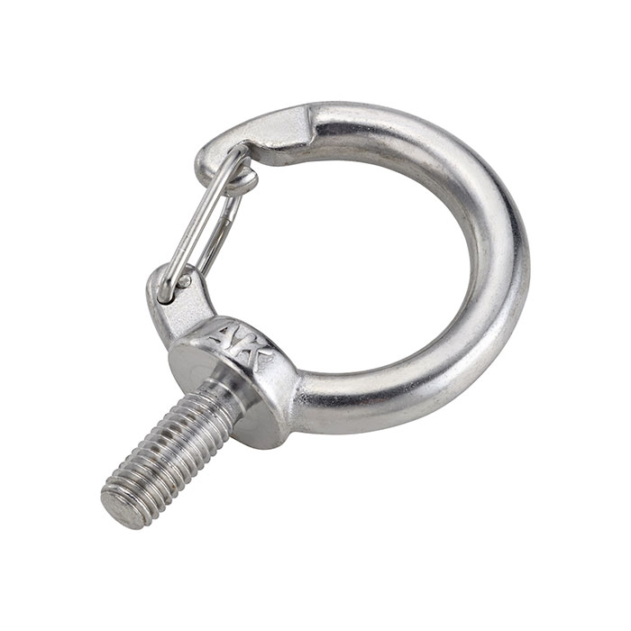 アイボルト フック付 M10サイズ 取寄品 浅野金属工業 AK17033 ( ステンレス 連結金具 接続金具 防球ネ..