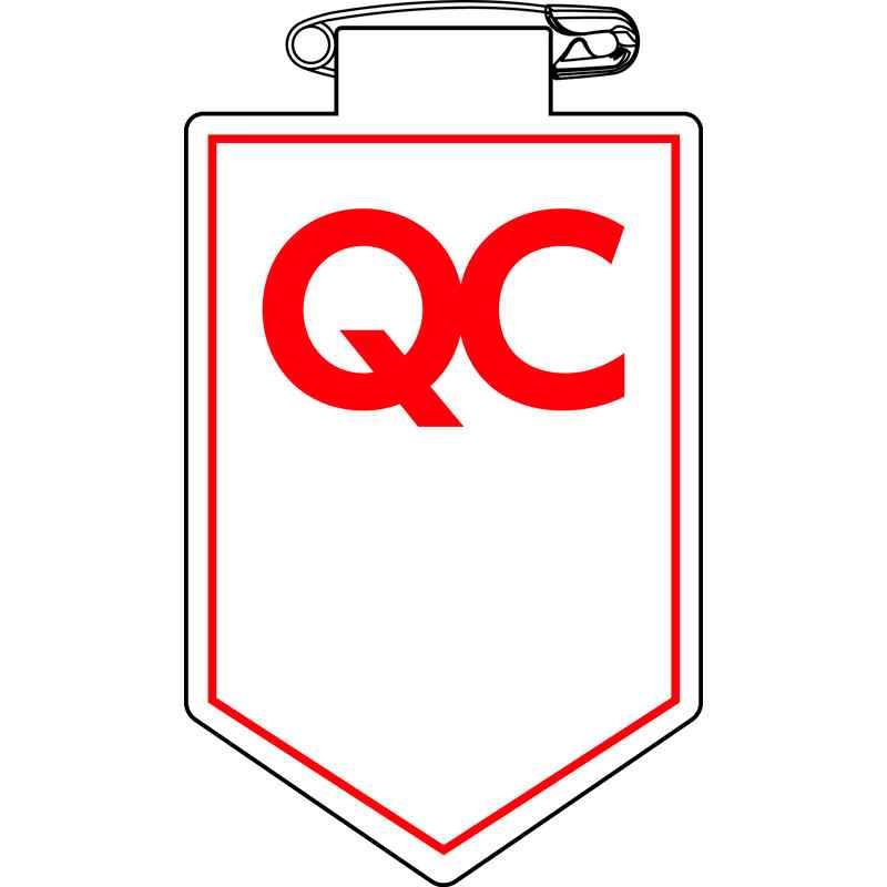 ビニールワッペン(胸章) QCマーク 胸39 90×60mm 軟質エンビ 取寄品 日本緑十字社 126039 ( )