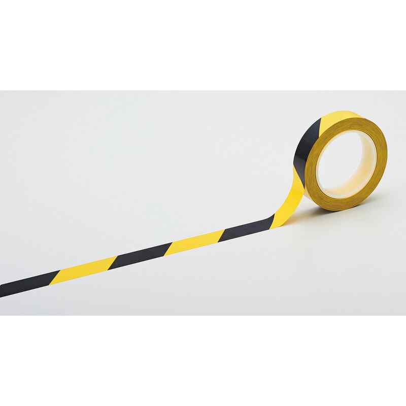クリーンルーム用ラインテープ 黄/黒 HCP-25TR 25mm幅×33m PET+PVC 取寄品 日本緑十字社 259036 ( HCP-25TR )