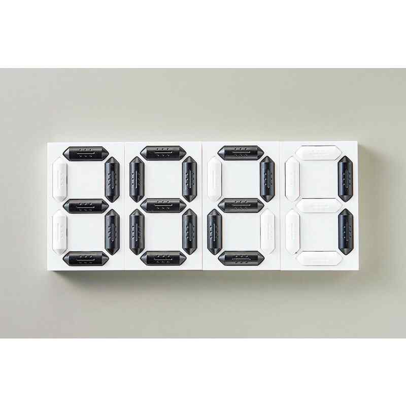 くるっと3D数字札 KDS-202 4個セット 88×53×16mm 裏面テープ付き 取寄品 日本緑十字社 413204 ( 無災害..