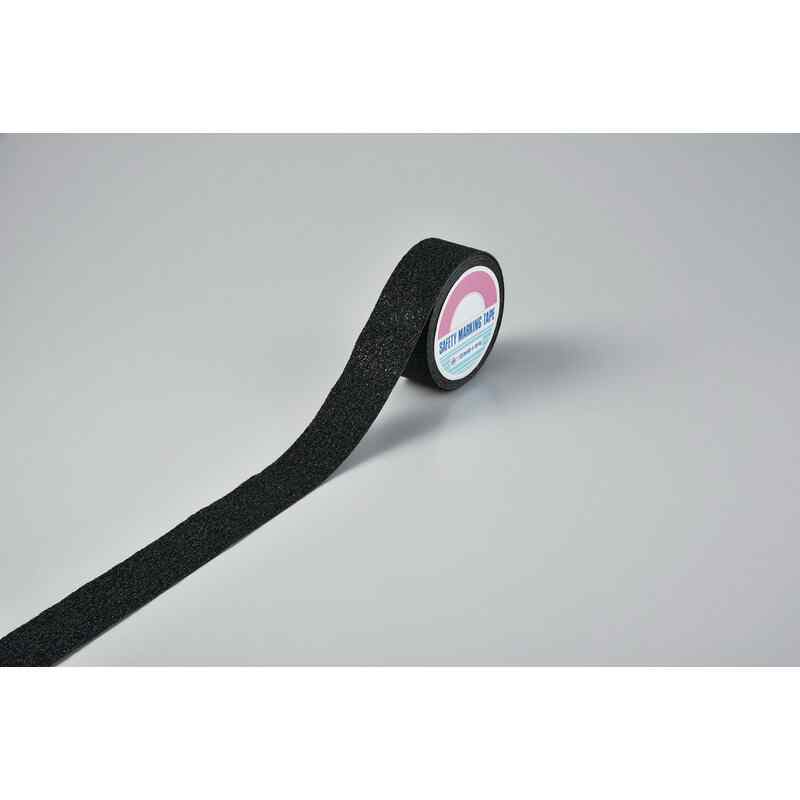 滑り止めラインテープ(重歩行タイプ) 黒 ASH-55BK 50mm幅×5m アルミ+鉱物粒子 取寄品 日本緑十字社 260..