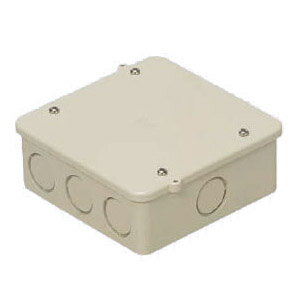 PVKボックス(大形四角深型・ノック付)ベージュ (1個価格) 未来工業(MIRAI) PVK-BLNJ