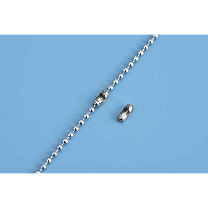 Rakuten - ボールチェーン用コネクター 金具03-10 2.5MMΦ用 10個組 真ちゅうクロームメッキ製 取寄品 日本緑十字社 137034 ( 137034 金具03-10 コネクター ツギカン 取付金具 玉鎖 )
