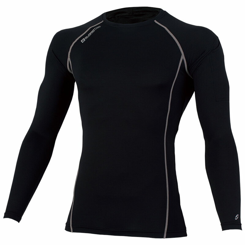 ニオイクリア 消臭パワーサポート長袖 ブラック Lサイズ 取寄品 日本緑十字社 375934 ( 消臭効果 吸汗速乾 UVカット 接触冷感 全方向ストレッチ素材 ニオイクリア G-2028 消臭パワーサポート長袖 375934 熱中症対策 暑さ対策 )