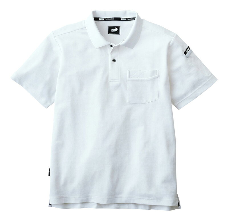 作業ウェア PUMA 半袖ポロシャツ ホワイト 4Lサイズ 取寄品 PUMA WORKWEAR(プーマ...