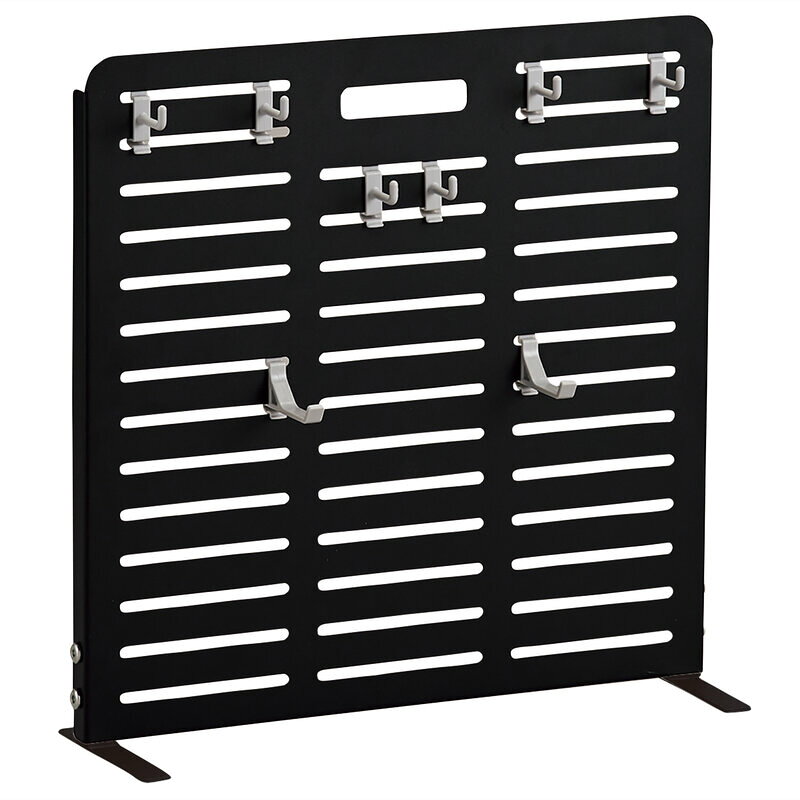 卓上ボード LAB-7460 黒 400×120×406mm 取寄品 日本緑十字社 326002 ( アレンジボード 卓上収納 キッチン収納 収納ラック 壁面収納 机上用品 326002 LAB-7460黒 )