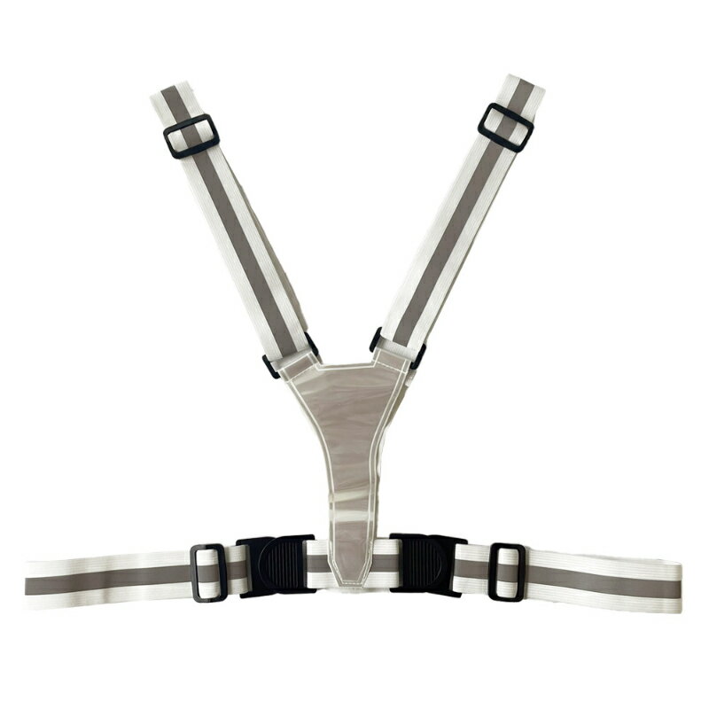 安全ベスト 伸縮Y型ベスト ホワイト フリーサイズ 取寄品 ミズケイ 5941258 ( 安全 警備 保安 ランニング ウォーキング )(4)