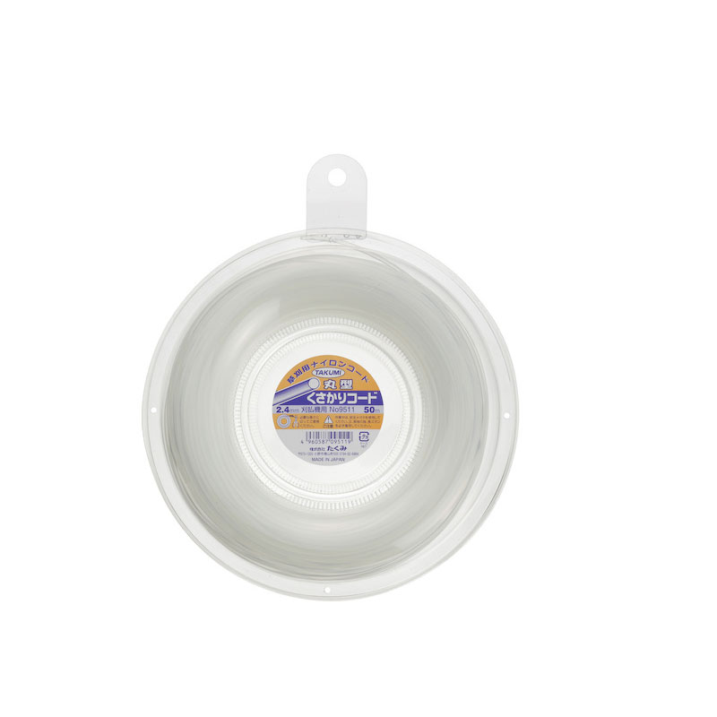 【特長】草刈り用(刈払機用)のナイロンコード。扱いやすい丸型コード。【仕様】材質：ナイロンサイズ(約)：太さ2.4mmx長さ50m※画像は代表画像となります。メーカーからの取寄せ商品のため、お客様都合によるご注文後のキャンセル、返品、交換はできません。受注後にメーカー在庫を確認いたします。万一、メーカーにて欠品や廃番の場合は商品をご用意できない場合がございます。その場合は、メールにてご連絡させて頂きますので、ご注文後、当店から届くメールを必ずご確認宜しくお願い致します。ご注文はキャンセルさせて頂くことがございますので、予めご了承お願い致します。