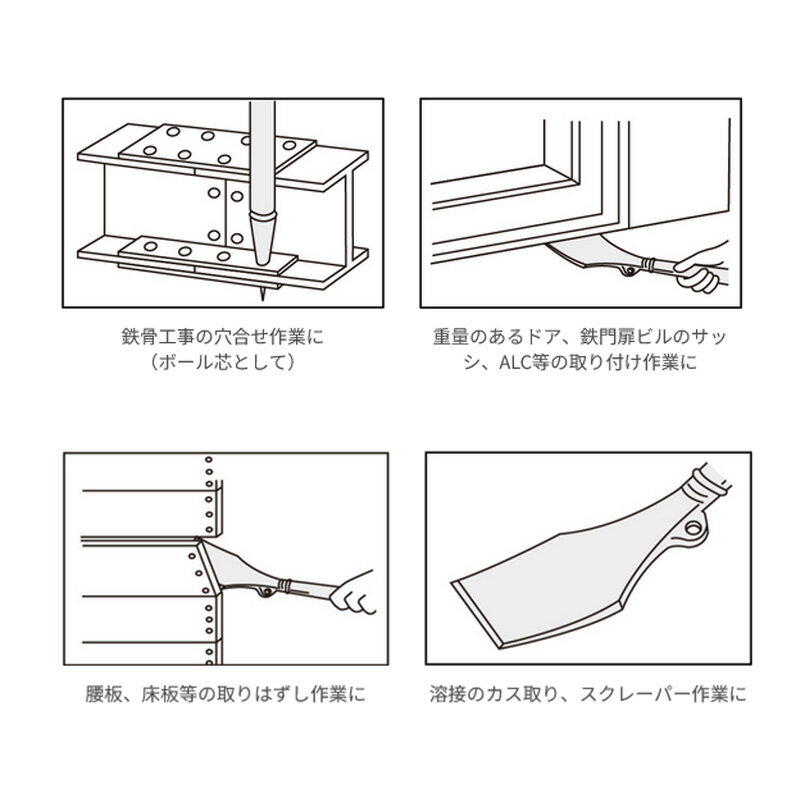 鉄骨寄せバール モクバ D-23 2