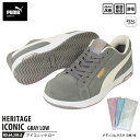 安全靴 アイコニック ローカット 25.0cm グレー メディコム マスク(3枚)付 PUMA(プーマ) 64.203.0 ( Heritage スニーカー ワーキングシューズ 安全シューズ 先芯入り 衝撃吸収 )