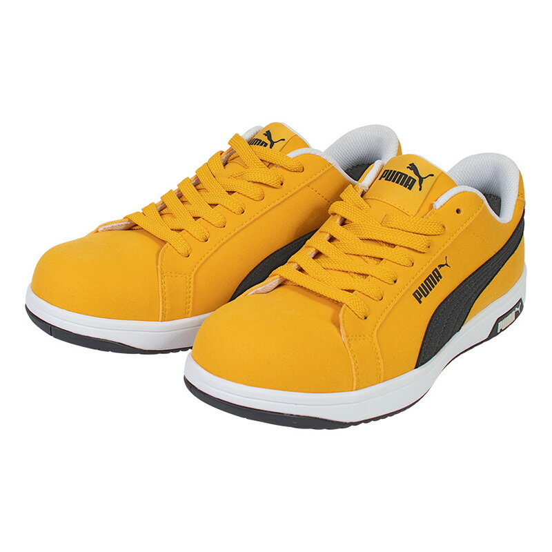 安全靴 アイコニック ローカット 28.0cm イエロー 中敷 インソール付 PUMA(プーマ) 64.200.0&20.450.0 ( Heritage スニーカー ワーキングシューズ 安全シューズ 先芯入り JSAA A種 衝撃吸収 )