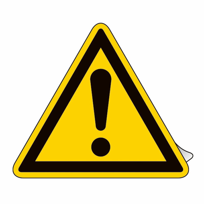 JIS規格ステッカー標識 警告マーク JA-258L 100mm三角 10枚組 取寄品 日本緑十字社 391258