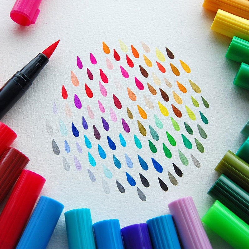 Tombow 水性マーキングペン デュアルブラッシュペンABT 177 Dark Jade【6本セット】 取寄品 トンボ AB-T177