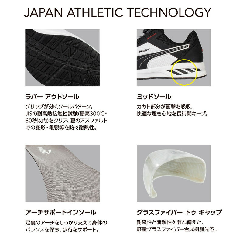 安全靴 スプリント2.1 ディスク ローカット ブラック＆ホワイト 25.5cm 中敷 イン...