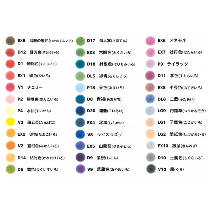 大工道具・金物の専門通販アルデのTombow 色鉛筆 IROJITEN(色辞典) 36色セレクトセット 取寄品 トンボ CI-RSA36C｜アングル2