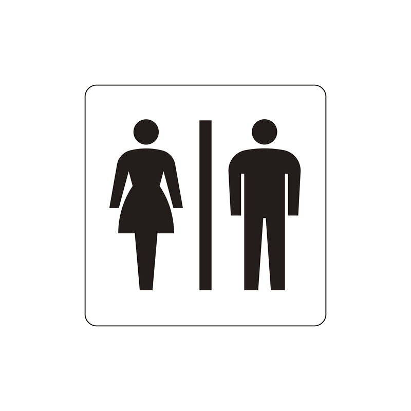 【特長】●ピクトグラム表示で、ひと目でわかりやすいトイレ標識です。●シンプルで見やすいデザインで、施設内の案内表示に適しています。●オフィス・商業施設・公共施設など、さまざまな場所で使いやすいです。●裏テープ付きの貼付タイプなので、手軽に設置できます。●コンパクトサイズで、ドアまわりにも設置しやすいです。【仕様】表示内容：お手洗マークサイズ：100×100×1mm質量：10gカラー：白裏面テープ付取付方法：貼付タイプ【材質】ポリプロピレンメーカーからの取寄せ商品のため、お客様都合によるご注文後のキャンセル、返品、交換はできません。受注後にメーカー在庫を確認いたします。万一、メーカーにて欠品や廃番の場合は商品をご用意できない場合がございます。その場合は、メールにてご連絡させて頂きますので、ご注文後、当店から届くメールを必ずご確認宜しくお願い致します。ご注文はキャンセルさせて頂くことがございますので、予めご了承お願い致します。