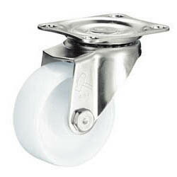 ナイロンキャスター Sシリーズ(ステンレス金具・自在式)車輪径75mm ハンマーキャスター 320S-N75
