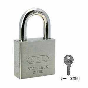 シリンダー南京錠(オールステンロック)【同一鍵】40mm(1箱・6個価格) SOL HARD NO.3500 シリンダー南京錠(オールステンロック)【同一鍵】40mm(1箱・6個価格) SOL HARD NO.3500