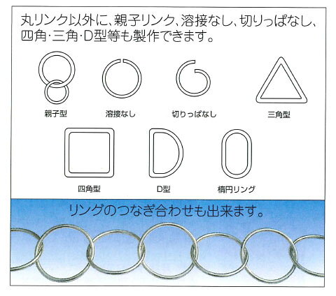 ステンレス金具 丸リンク 1個価格 水本機械 R-2.5-50