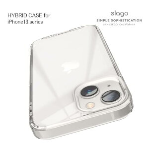 elago HYBRID CASE for iPhone13mini 13 13Pro 13ProMax クリア シンプル ワイヤレス充電 かわいい シール ステッカー チェキ プリクラ チケット イラスト アレンジ インナーシート