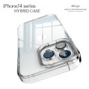 elago HYBRID CASE for iPhone14 14Plus 14Pro 14ProMax クリア シンプル ワイヤレス充電 かわいい 耐衝撃 シ...
