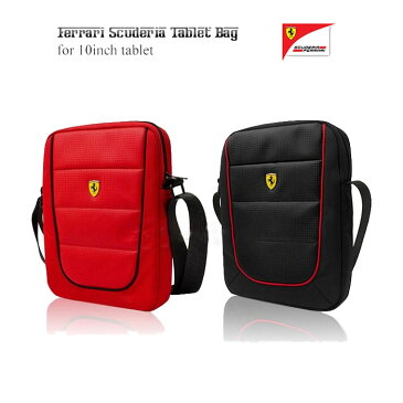 FERRARI フェラーリ 公式ライセンス品 10インチ タブレット用 ショルダーバッグ iPad FESH10