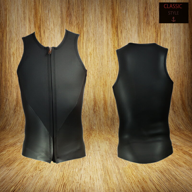 国内縫製　伸縮素材　BLACK CLASSIC CALI MODEL　2mm　VEST ベスト