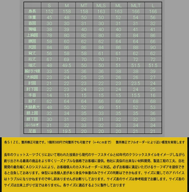 国内縫製伸縮素材BLACKCLASSIC2mmL/Sタッパーロングスリーブタッパー