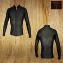 国内縫製 伸縮素材 BLACK CLASSIC 2mm L/Sタッパー