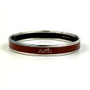 エルメス HERMES バングル 200001FP カレーシュ PM ボルドー×シルバー(4)