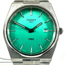 【中古】\23日はお買い得!P最大47倍!お買い物マラソン開催中/【未使用】ティソ TISSOT PRX T137410A クォーツ エメラルドグリーン デイト表示