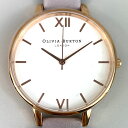 【中古】\26、27日は超お買い得!7月アフターセール7%OFF/オリビアバートン OLIVIA BURTON OB16BDW16 クォーツ 白 デイト表示 革ベルト レディース