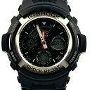 【中古】\26、27日は超お買い得!7月アフターセール7%OFF/カシオ CASIO ジーショック G-SHOCK AW-590-1AJF クォーツ アナデジ 黒 樹脂ベルト
