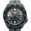 【中古】\13日は超お買い得!10%OFF+P2倍確定!/ 腕時計 メンズ セイコー SEIKO セイコーファイブ セイコー5 SBSA097 4R36-09G0 NARUTO&BORUTO ナルト&ボルト 奈良シカマル 世界限定6,500本(国内1,600本) 自動巻 グレー 裏スケ デイデイト ナイロンベルト 10気圧防水