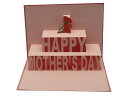 ポップアップグリーティングカード　母の日　HAPPY MOTHER'S DAY +カーネーション　ピンク
